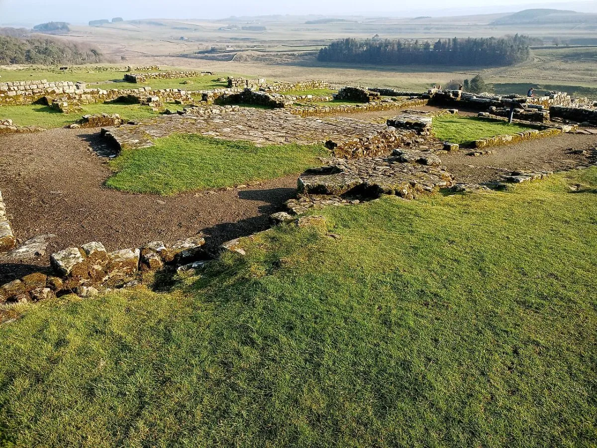 De Muur van Hadrianus bij Housesteads
