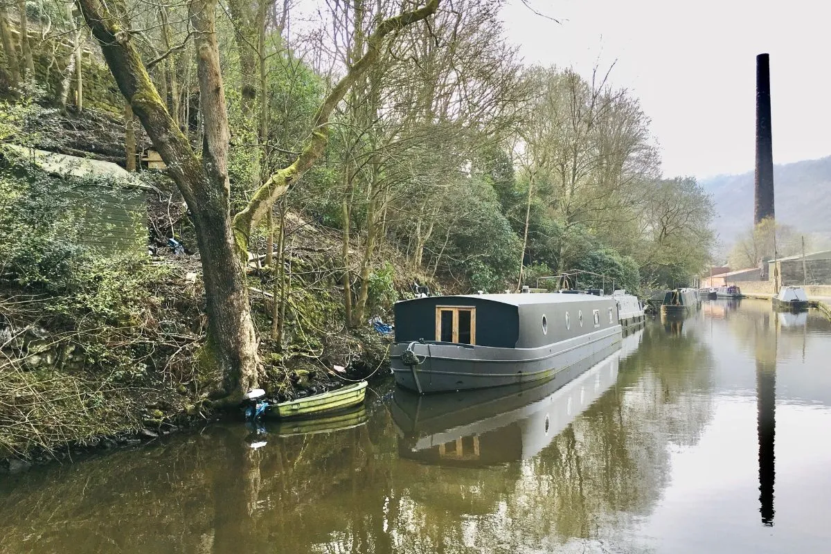 Het centrum en het Rochdale Canal