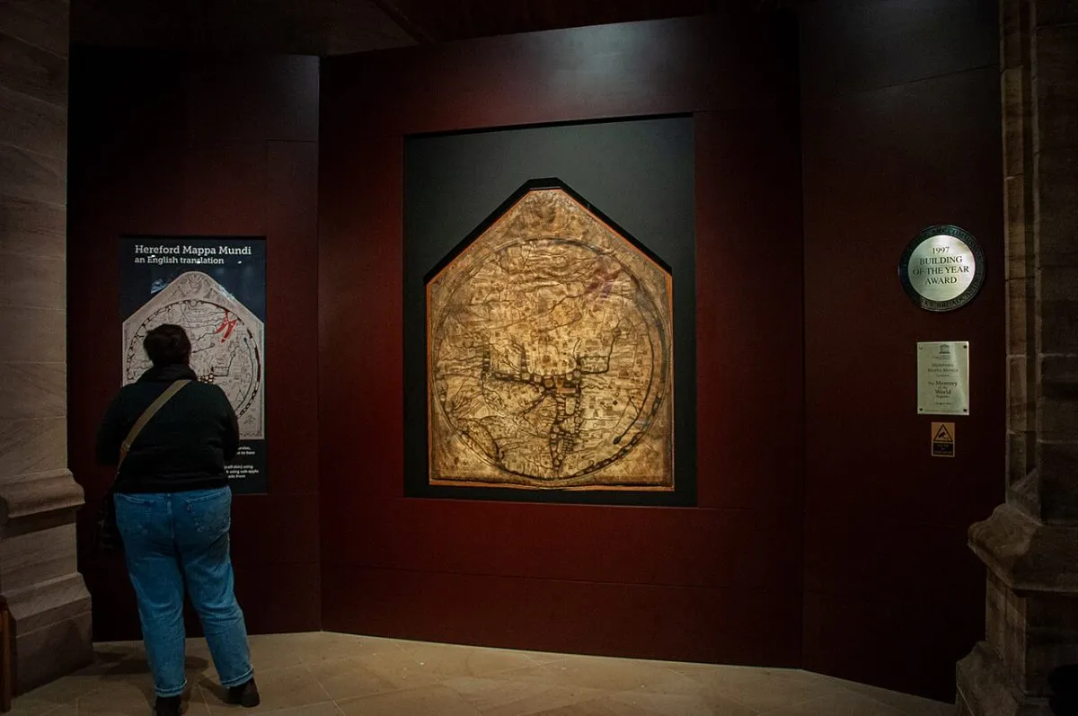 Kathedraal en Mappa Mundi