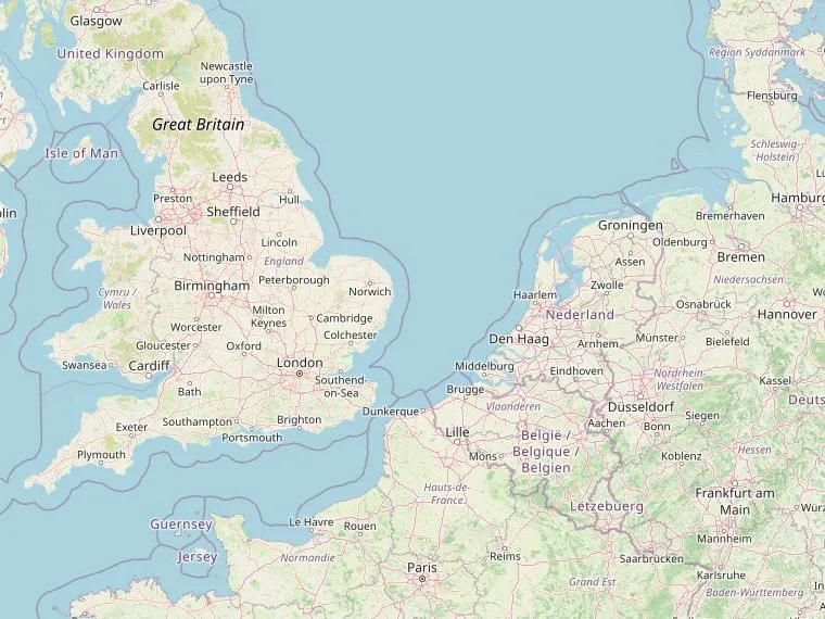 Kaart met de routes vanuit Nederland naar Derby