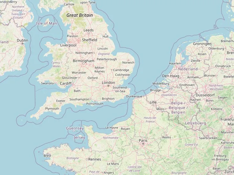 Kaart met de routes vanuit Nederland naar Port Isaac
