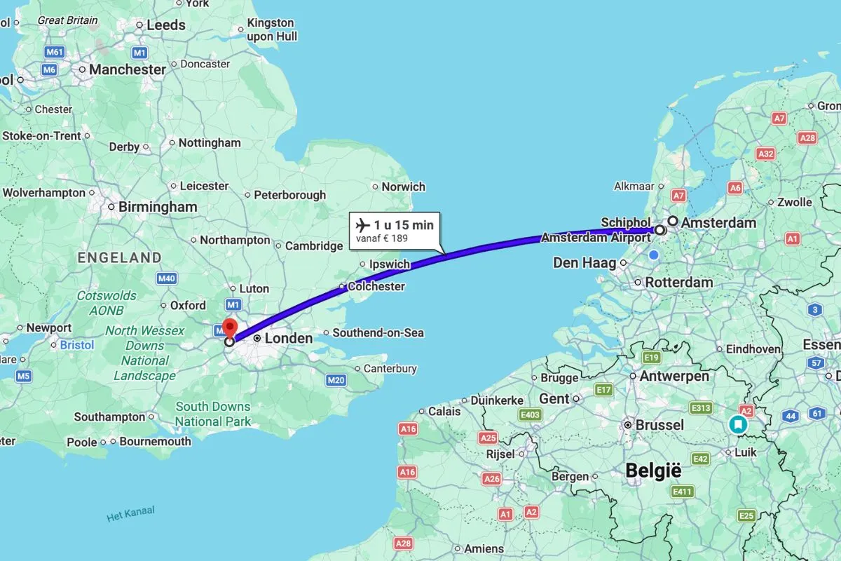 Vliegen naar Engeland: wat de transfer erbovenop kost