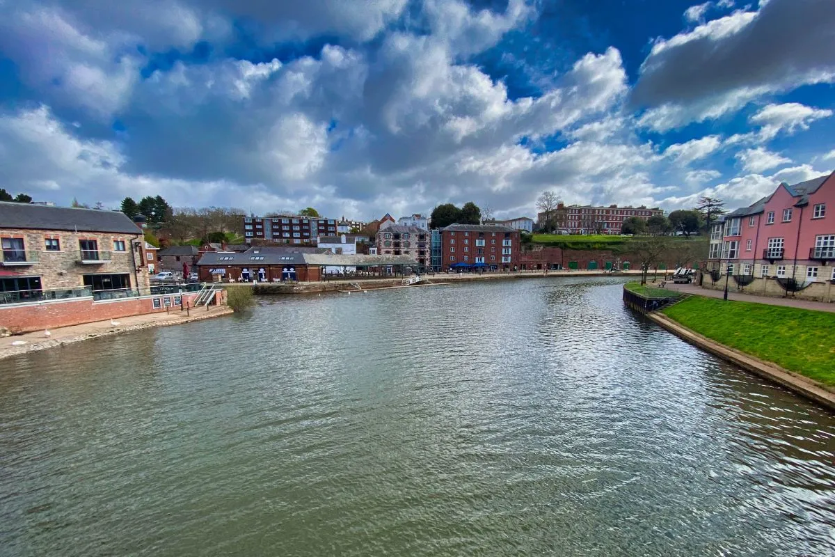 De Quayside van Exeter aan het Exeter Ship Canal