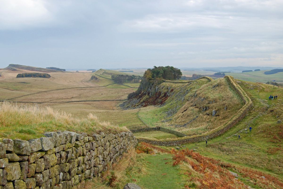 Uitzicht op de Hadrian’s Wall
