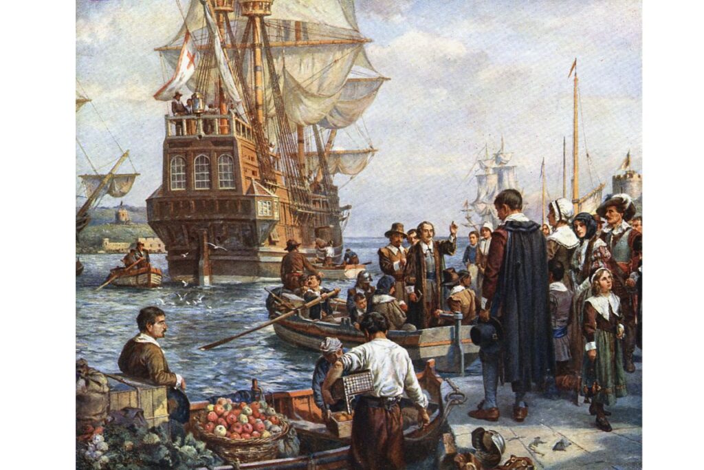 Mayflower steps illustratie