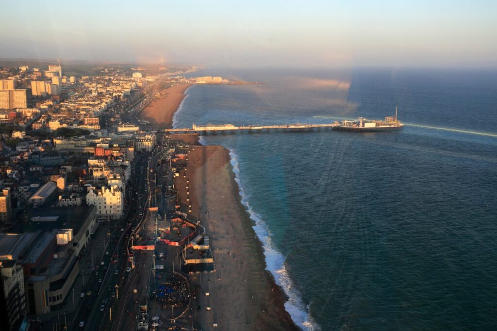 Uitzicht vanuit de British Airways i360
