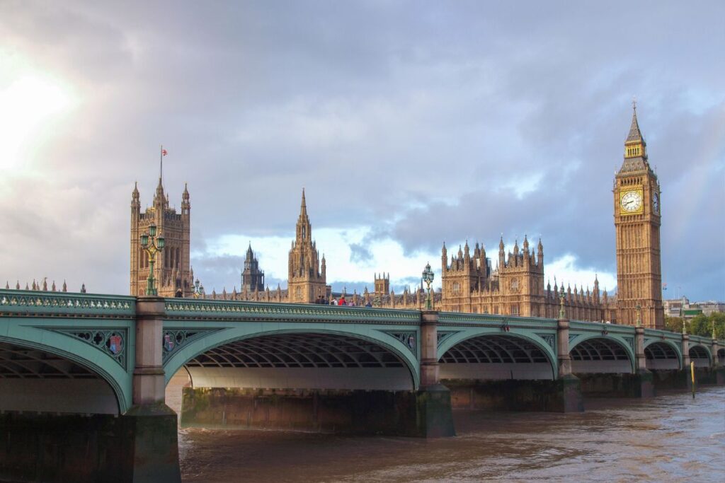 Westminster Bridge met uitzicht op Big Ben