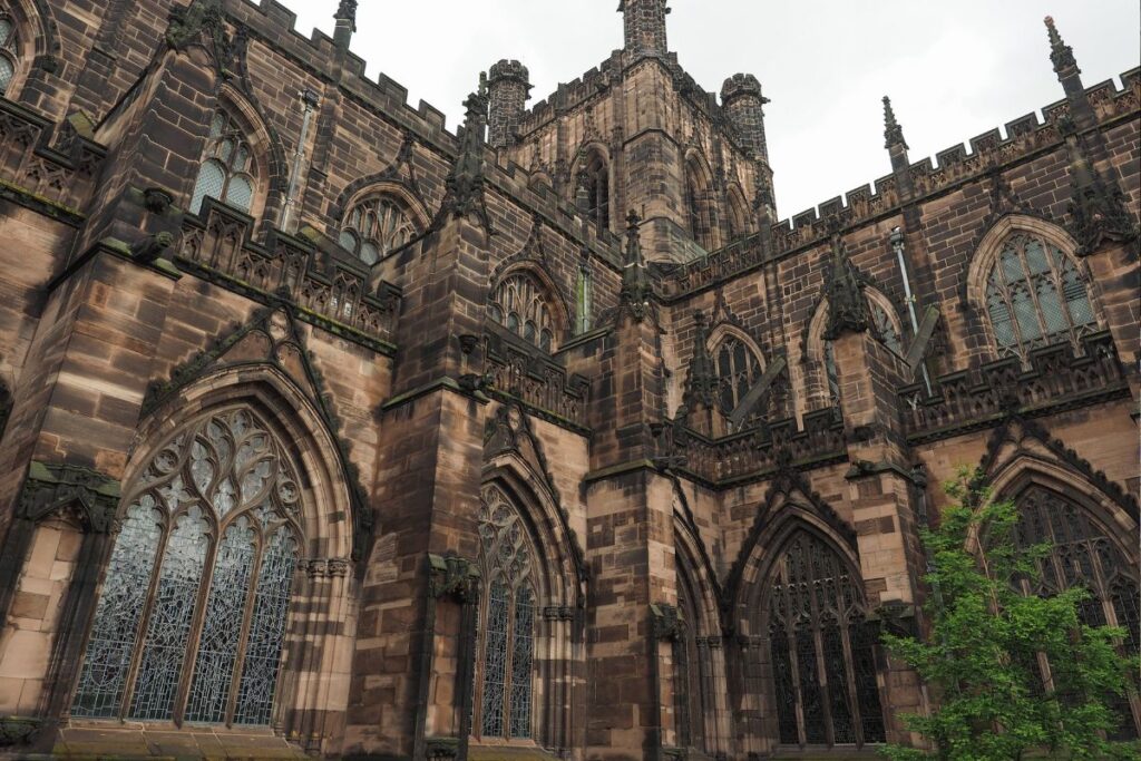 Chester Cathedral met prachtige glas in lood ramen