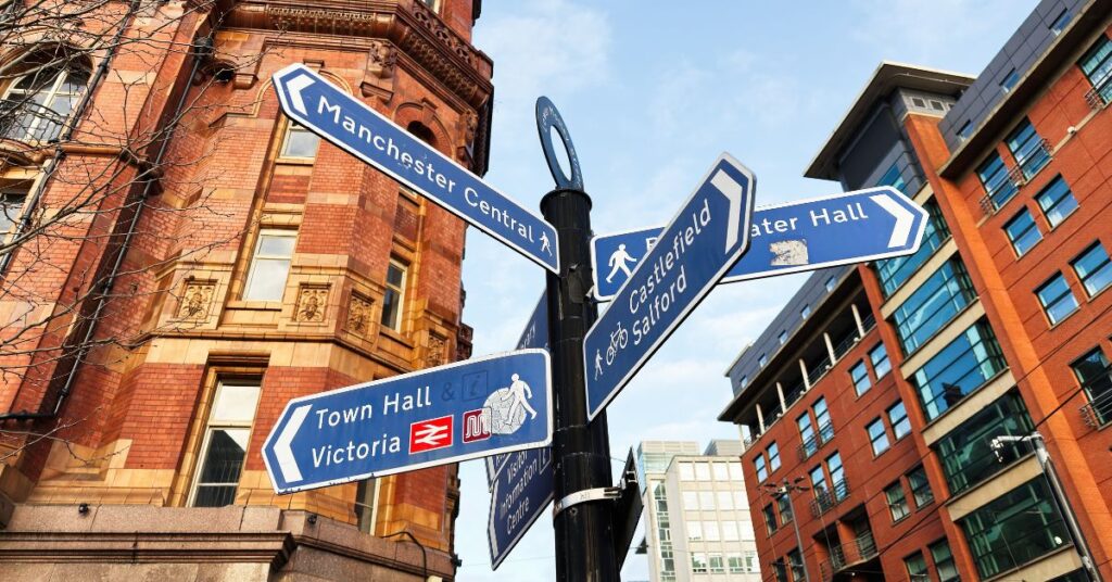 Northern Quarter Manchester verkeersborden