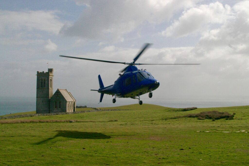 Helikopterdienst op Lundy Island