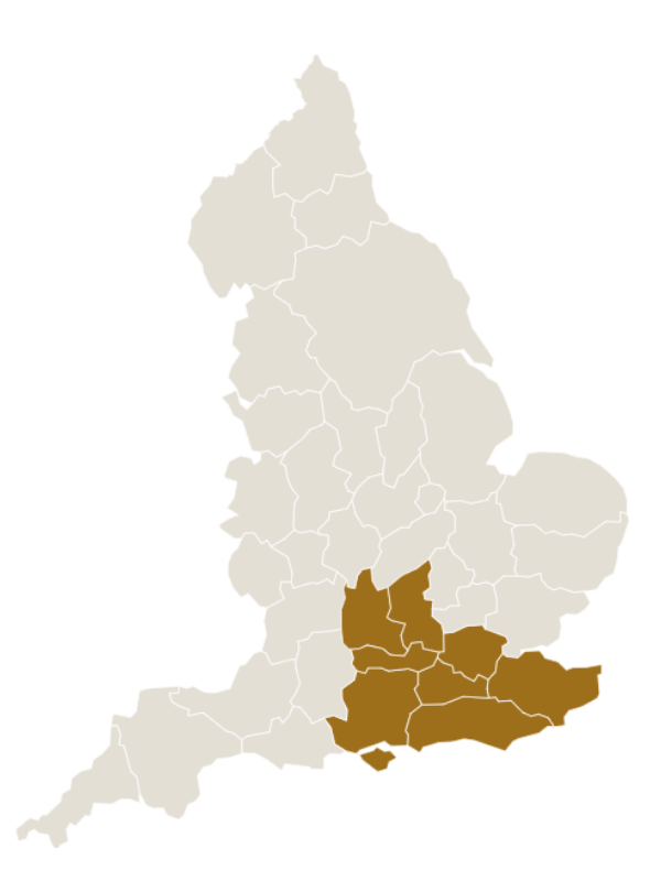 Kaart van de Engelse regio's